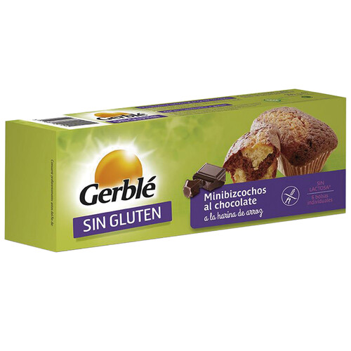 Mini bizcochos de chocolate sin gluten GERBLE, 200 g.