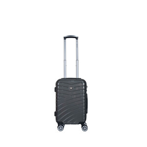 Maleta de cabina rígida de color gris de 55 cm y 8 ruedas ABS, AIRPORT ALCAMPO.
