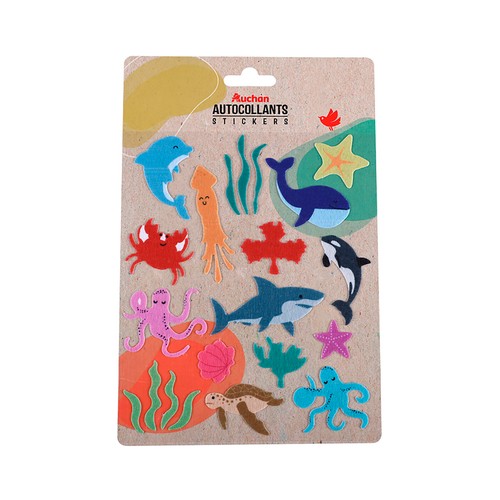 Pegatinas, surtido de 4 diseños, ALCAMPO.