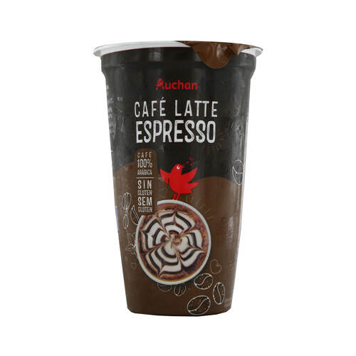 AUCHAN Bebida de café 100% arábica (espresso) con leche 250 ml. Producto Alcampo