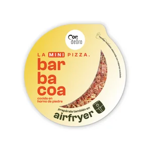 DEORO Mini pizza de bacon, carne de ternera, cebolla, queso y salsa barbacoa DEORO 205 g.