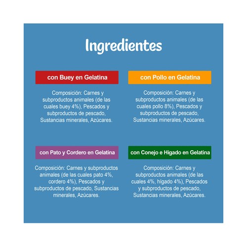 FELIX Alimento húmedo de gato bolsa selección pollo y buey gelatina 4 x 85 g.