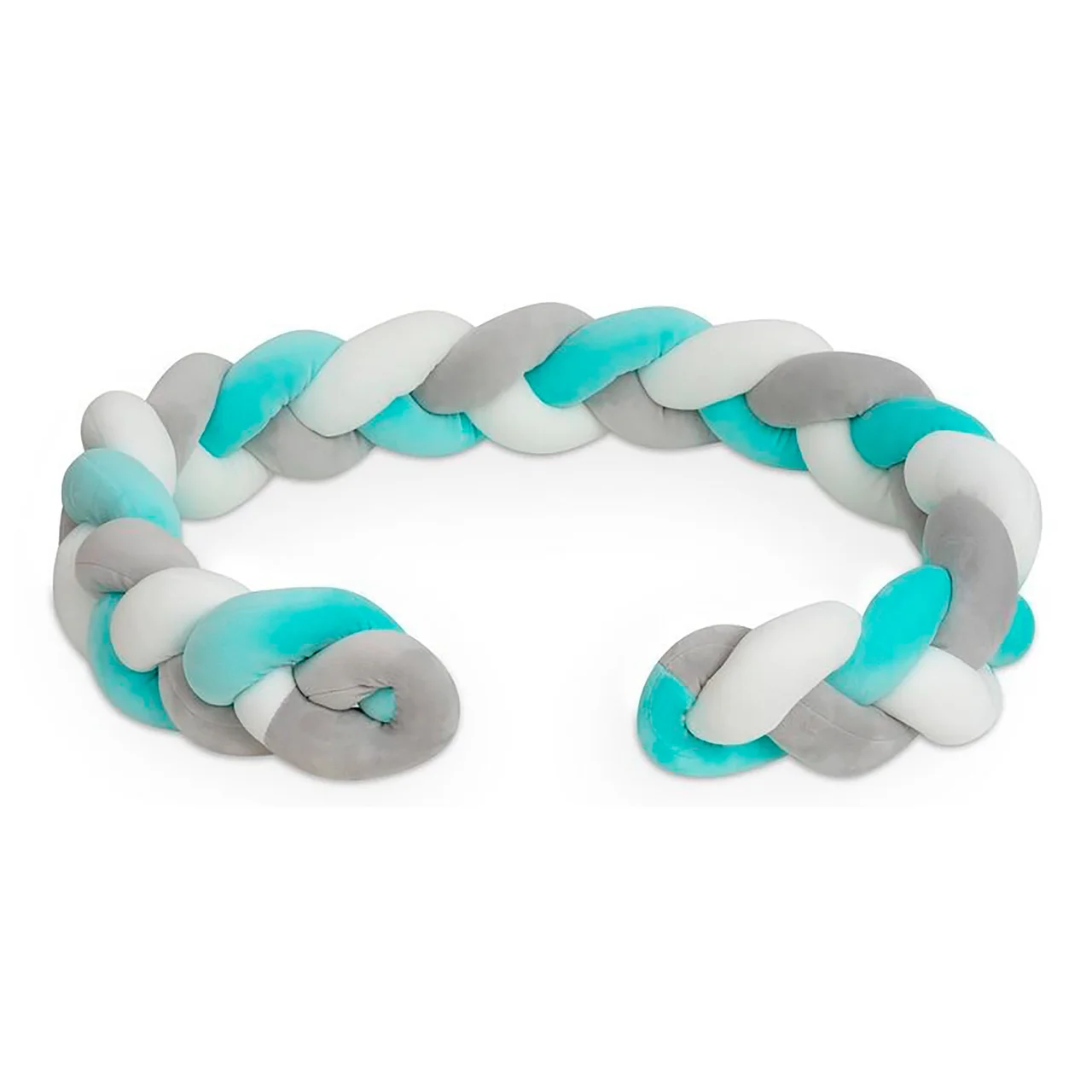 Trenza decorativa, reductor antivuelco, color azul y gris, INTERBABY.
