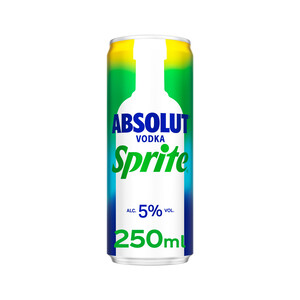Imagen de SPRITE Combinado de vodka blanco Absolut y refresco de liima (sprite) lata 250ml