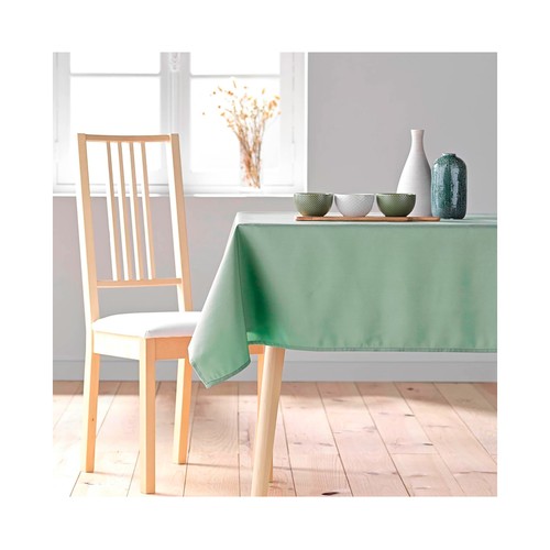 Mantel liso poliester 140x200cm verde. U10