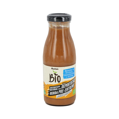 Bebida pre entreno con frutas, zanahoria y arroz ALCAMPO ECOLÓGIVO 250 ml.