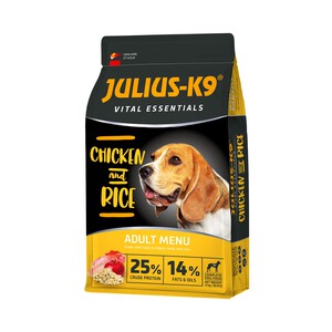 JULIUS K9 Pienso para perros adultos de pollo y arroz, JULIUS-K9 saco 3 kg.