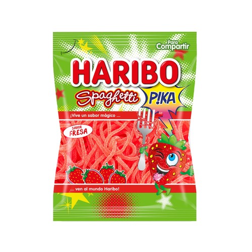 HARIBO Golosina blandas sabor fresa, Spaghetti pika 150 g.