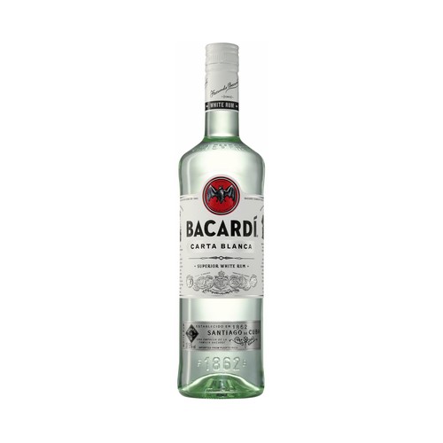 Ron blanco de calidad superior BACARDI Carta blanca botella de 1l.