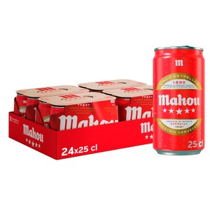 Imagen de MAHOU Cerveza 5 estrellas lata 25 cl