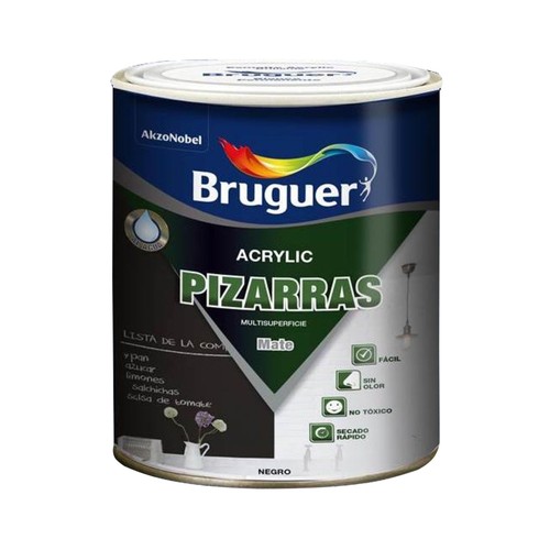 Pintura multisuperficie pizarra negra mate BRUGUER.