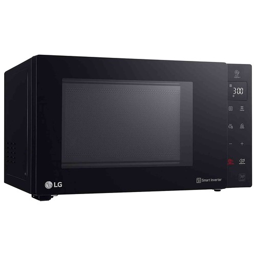 Microondas con grill LG MH6535GIB, color negro, Smart Inverter, capacidad 25L, potencia: 1000W, Grill: 900W.