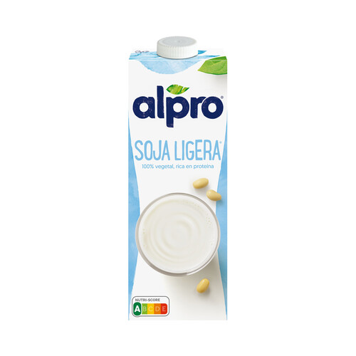 ALPRO Bebida de soja ligera enriquecida con calcio y vitaminas B2, B12 y D 6 x 1 l.