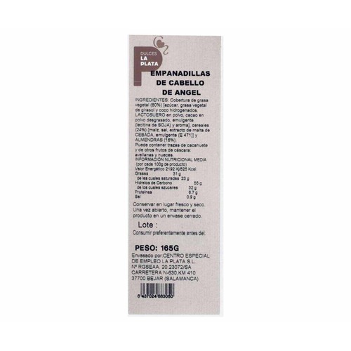 Dulces La Plata Empanadillas de hojaldre con cabello de ángel 6 uds. 220 g.