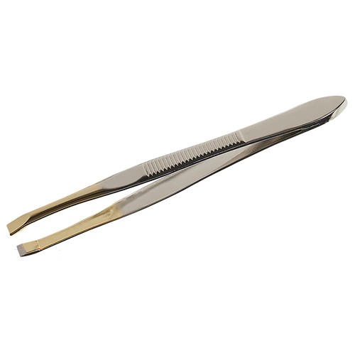 COSMIA Pinza de depilar, con punta recta, para pelo grueso.