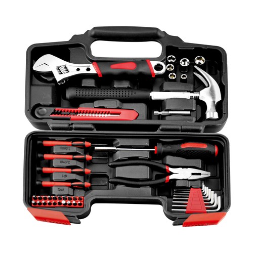 Estuche de herramientas de 44 con piezas con martillo, llaves allen, alicate, destornilladores etc. AUCHAN