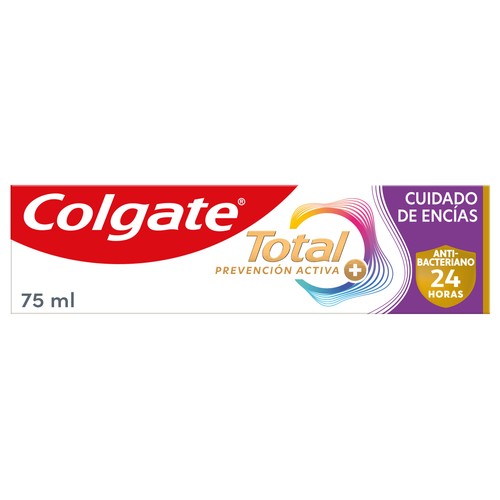 COLGATE Total Prevención acitva + Pasta de dientes que ayuda a prevenir la irritación y recesión de las encias 75 ml.