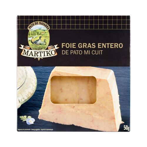 MARTIKO Foie gras de pato entero Mi cuit MARTIKO 50 g.