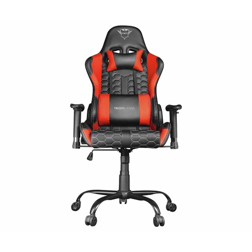 Silla gaming TRUST GXT 708 Resto roja, almohadilla lumbar, reclinable, regulación de altura.