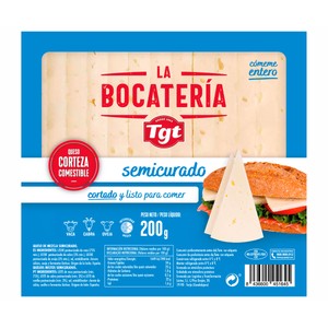 TGT La Bocatería Queso mezcla semicurado cortado 200 g.