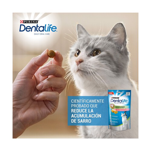 DENTALIFE Snack dental para gatos sabor salmón PURINA DENTALIFE45 g.