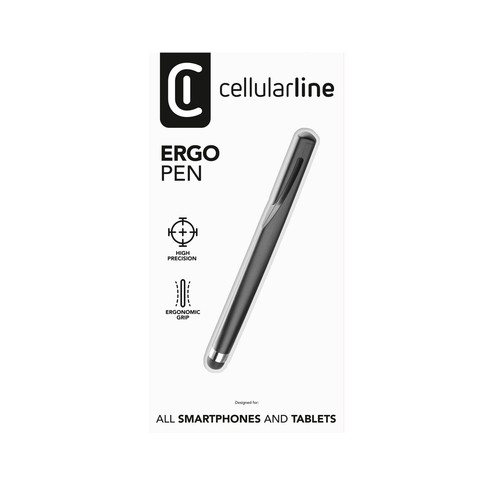 Lápiz universal para pantalla, ergonómico, color negro, CELLULAR LINE.