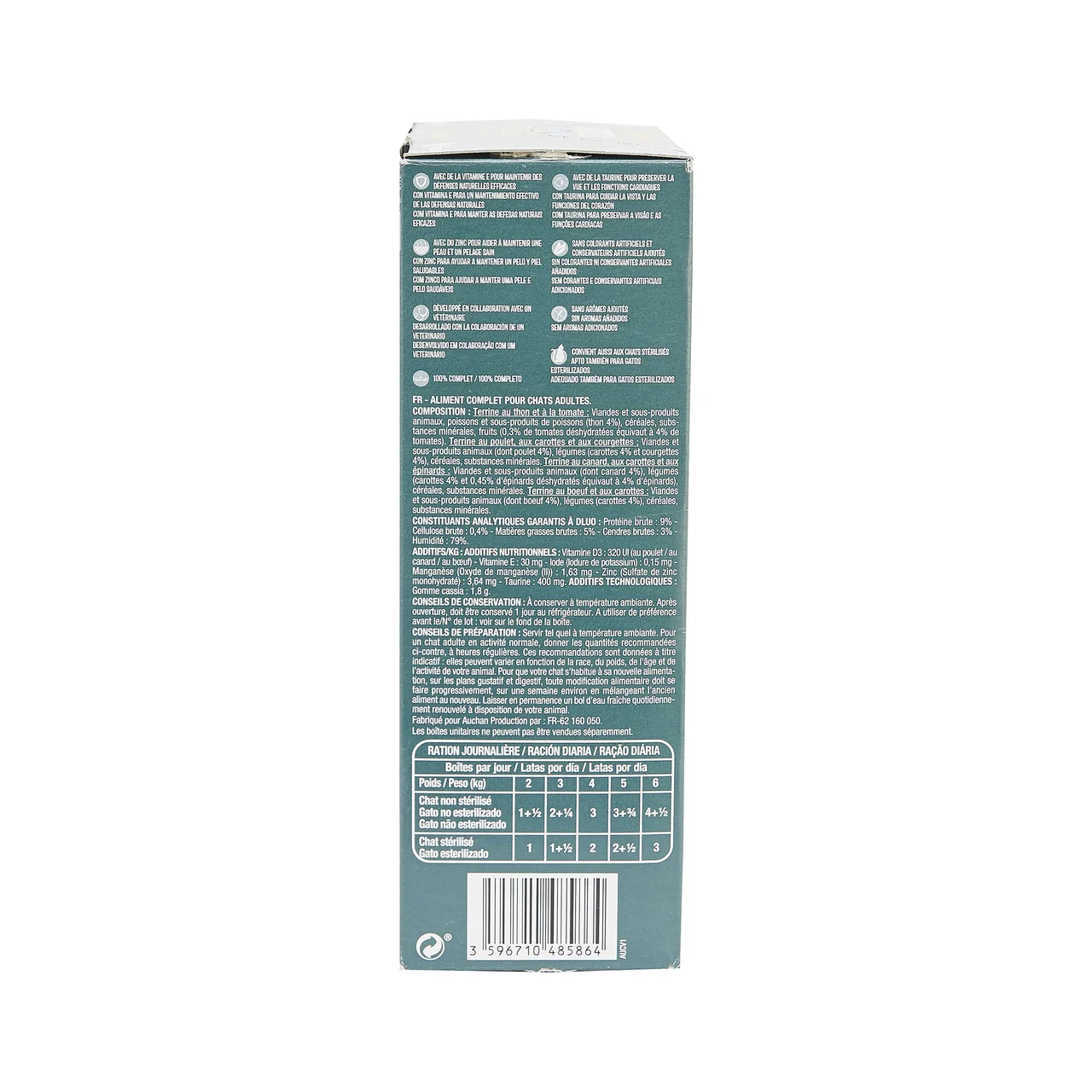 PRODUCTO ALCAMPO Comida para gatos latita de paté 12 uds. 85 gr.