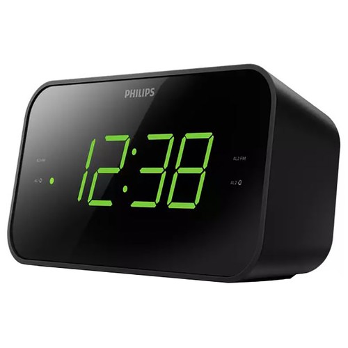 Radio despertador PHILIPS TAR3306/12, sintonización digital, alarma dual.