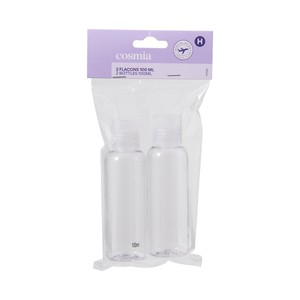 Imagen de COSMIA Botellas vacias para guardar líquidos en los viajes 2 x 100 ml.