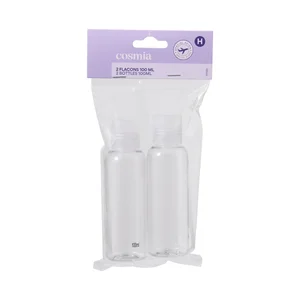 COSMIA Botellas vacias para guardar líquidos en los viajes 2 x 100 ml.