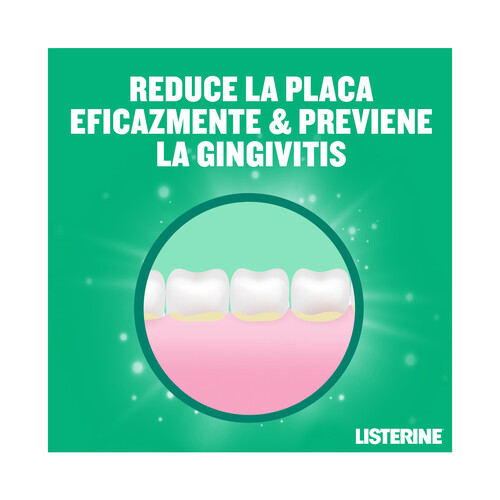 LISTERINE Enjuague bucal de uso diario, son sabor a menta fresca, para el cuidado de dientes y encías LISTERINE 1 l.