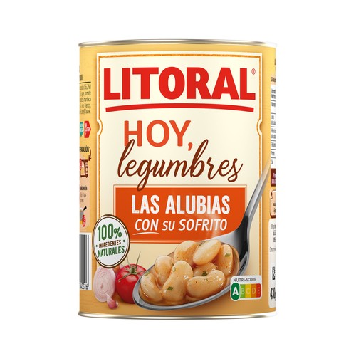 LITORAL Alubias estofadas con ingredientes naturales  430 g.