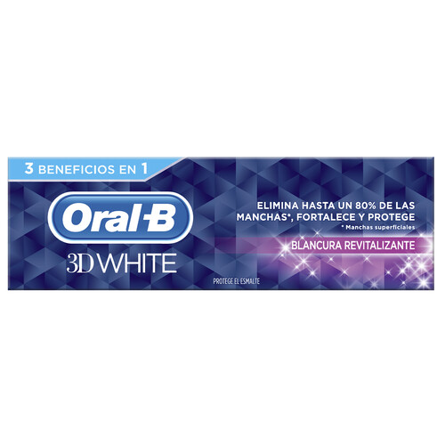 Pasta de dientes blanqueante y revitalizante ORAL B 3D white 75 ml.
