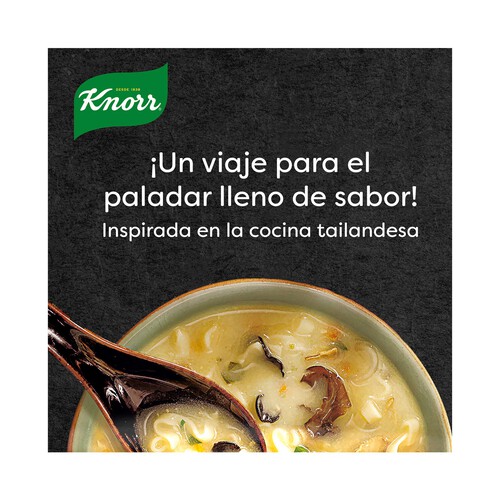 KNORR Sopa Thai con fideos, setas y coco KNORR 69 g.