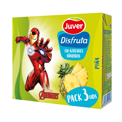 JUVER Disfruta Néctar de piña, sin azúcares añadidos  pack 3 uds x 20 cl.