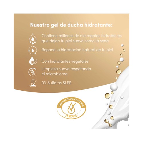 DOVE Advanced care Gel nutritivo para ducha o baño con hidratantes vegetales 600 ml.