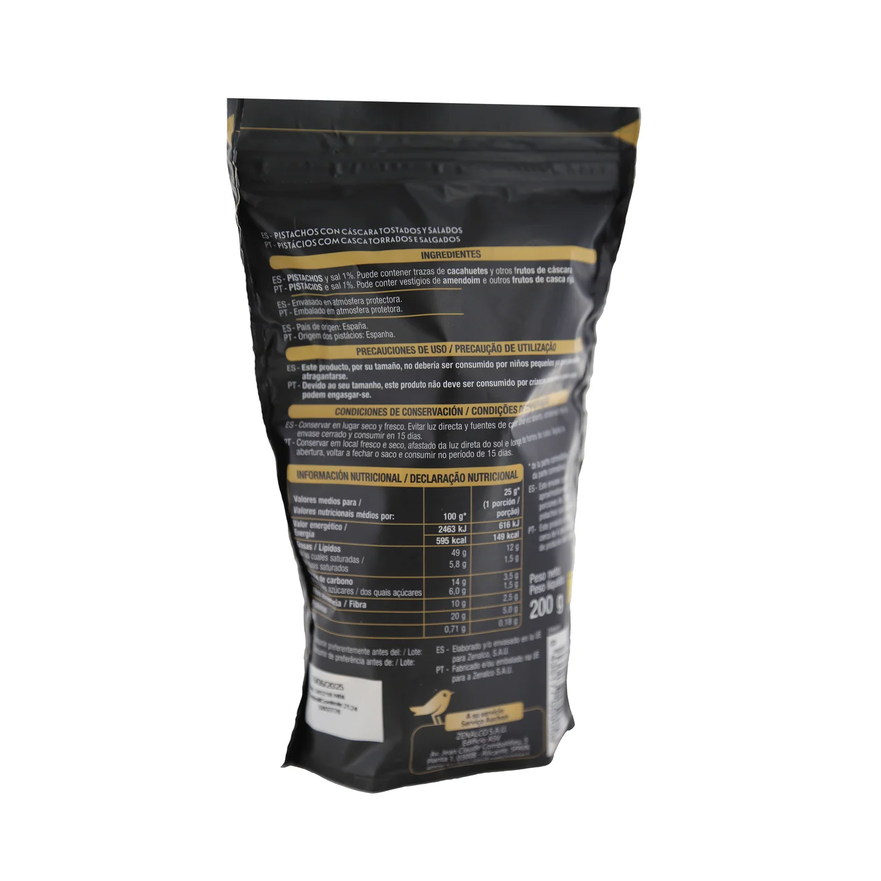 PRODUCTO ALCAMPO Collection Pistachos tostados y salados 200 g.