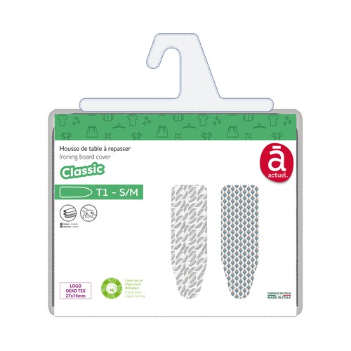Funda de algodón y espuma estampada 3mm Classic para tabla de planchar, talla 1 (S-M), varios diseños ACTUEL.