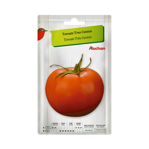 Sobre de semillas para sembrar tomates de la variedad Tres cantos PRODUCTO ALCAMPO.