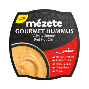 Imagen de MEZETE Gourmet hummus y chili picante MEZETE 215 g.