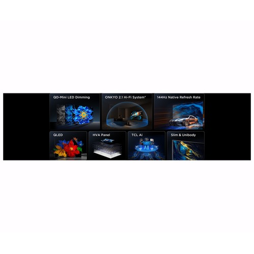 Televisión 190,5 cm (75") QLED TCL 75P8L, 4K, GOOGLE TV, HDR, Dolby Vision / atmos, 3 HDMI, USB, 60 Hz