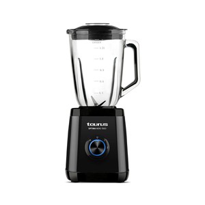 Imagen de Batidora de vaso TAURUS Optima Nero 1500, 1500W, 2 velocidades + Pulse, jarra de cristal 1,5L. Pica hielo.