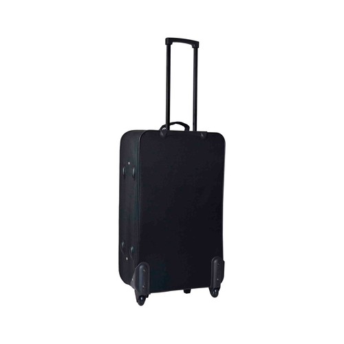 Maleta mediana flexible con 2 ruedas, de poliéster, color negro, 69cm PRODUCTO ECONÓMICO ALCAMPO.