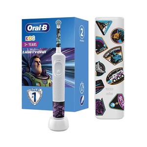 Cepillo de dientes eléctrico infantil Braun ORAL-B Lightyear, 1 cabezal, estuche de viaje.