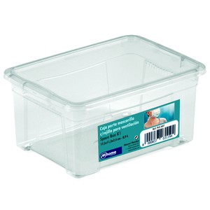 Imagen de Caja porta mascarillas con rejilla de ventilación, 17,5x11x5 cm., M HOME.
