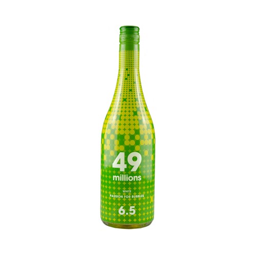 49 MILLIONS Vino blanco frizzante con baja graduación alcoholica 49 MILLIONS botella de 75 cl.