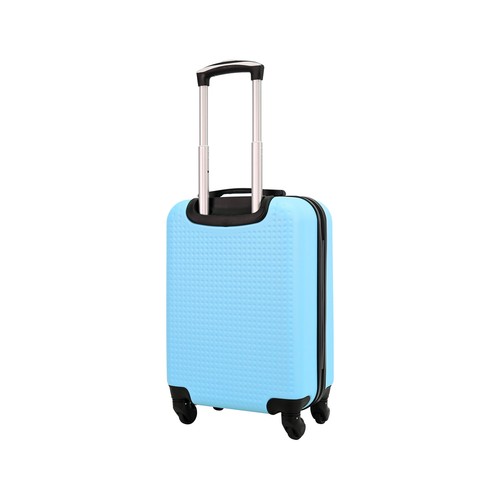 Maleta cabina tipo trolley talla S rígida de 4 ruedas con cierre lock, color zaul claro- Dots. AIRPORT
