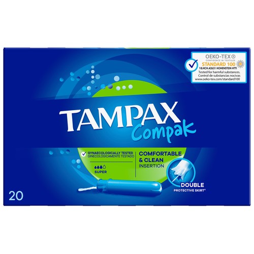 TAMPAX Tampones súper con aplicador TAMPAX Compak 20 uds