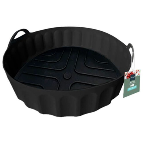 Molde 22cm de silicona redondo, para freidora de aire, ACTUEL