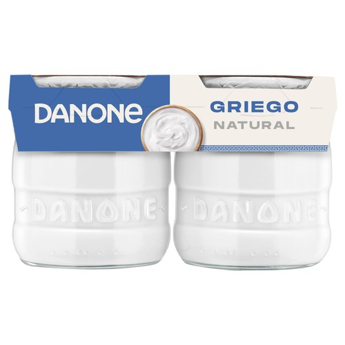 Yogur griego natural DANONE 2 x 130 g.
